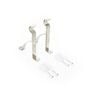 Windoware Satin Single Stayed Curtain Rod Bracket - 2 Pack