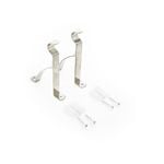 Windoware Satin Single Stayed Curtain Rod Bracket - 2 Pack