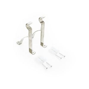 Windoware Satin Single Stayed Curtain Rod Bracket - 2 Pack