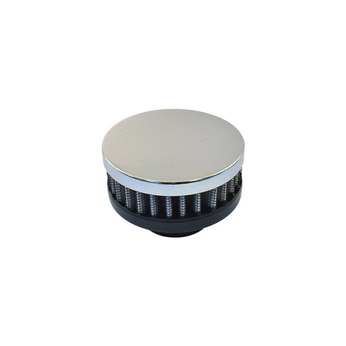 Chrome Clamp-on Filter Breather, Short Style