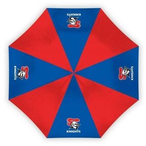 NRL Compact Umbrella - Newcastle Knights - Rain - Glovebox - 60cm Length W17cm