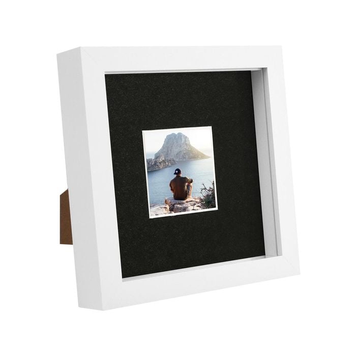 Nicola Spring 6" X 6" White 3d Box Photo Frame - 2" X 2" Mount