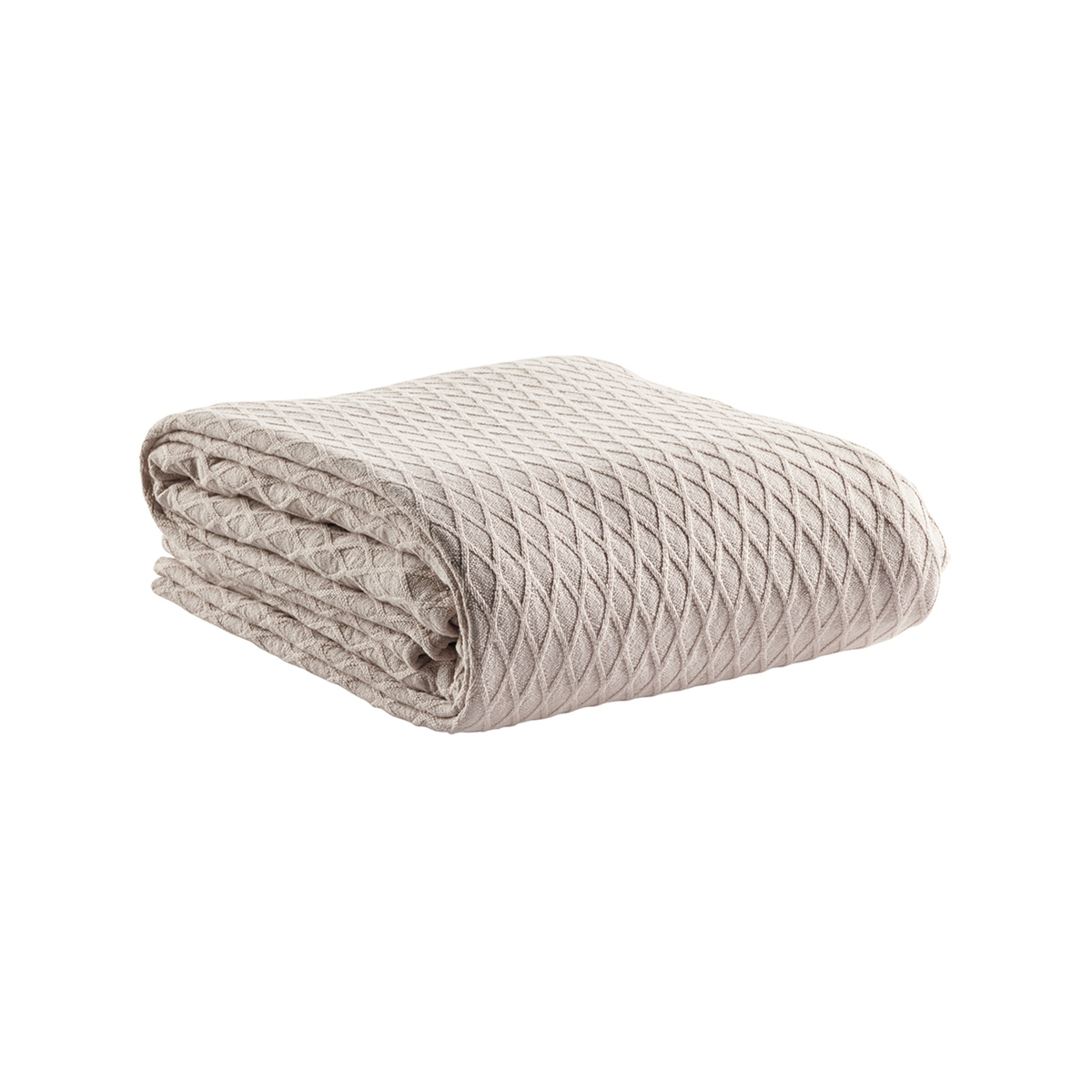 Bianca Gosford Blanket 100% Cotton Soft Sofa/Home Bedding Stone Super ...