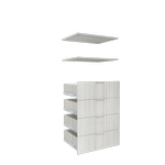 Lugna 4 Drawer, 2 Shelf Insert Kit Mist - Fits 750 x 580mm Cabinet Shell