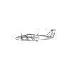 Ignite Laser Beechcraft 95-B55 Baron - Twin-Engine Light Aircraft Silhouette Metal Wall Art Rustic Metal 23.6 inch - 60 cm