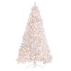 P&P White 7FT Christmas Tree Pre-Lit LED PVC Tips Sturdy Metal Stand