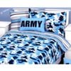 Bloomington Army Camouflage Blue Quilt Cover Set Single 140 x 210 cm