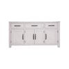 Foxglove Buffet Table 158cm 4 Door 3 Drawer Solid Mt Ash Timber Wood - White