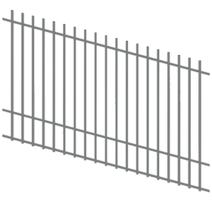 ProtectorAl 1201 - 2400 x 1500mm Palladium Silver Raked Up to 15º Batten Pool Fence Panel