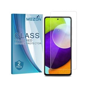 2 Pack MEZON Samsung Galaxy A52 5G Clear Tempered Glass Screen Protectors
