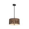 CLA Lighting AUTUMN Aged Bronze with Amber Lining Pendant - 40cm