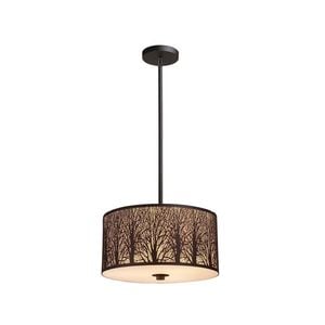 CLA Lighting AUTUMN Aged Bronze with Amber Lining Pendant - 40cm