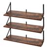 Levede Floating Wall Shelf 60Cm Rustic Brown Bathroom Kitchen Display Shelf