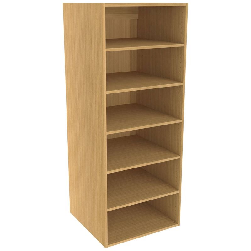 Lugna 1536 x 600 x 580mm Sand Ready to Assemble Robe Insert 5 Shelf Unit