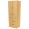 Lugna 2048 x 750 x 580mm Sand Hanging 4 Drawers Double Door Storage Cabinet
