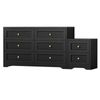 ALFORDSON 6 Chest of Drawers Bedside Table Set Black