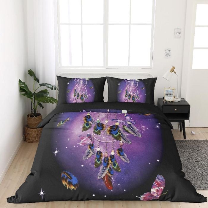 Dreamfields King FANTASY BUTTERFLY Design Soft Quilt Doona Duvet Cover Set