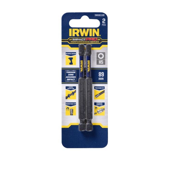 Irwin Impact Pro Performance 89mm Hex 5 - 2 Pack