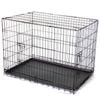 Yes4pets 48' Collapsible Metal Dog Cat Crate Cat Rabbit Puppy Cage With Tray