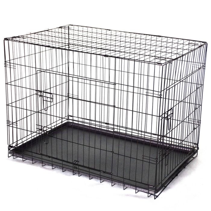Yes4pets 48' Collapsible Metal Dog Cat Crate Cat Rabbit Puppy Cage With Tray