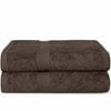 LINENOVA 2x Large Bath Sheets Cotton 550GSM Towels 90x180 cm - Chocolate Brown