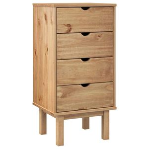 vidaXL Drawer Cabinet Storage Cabinet Cupboard Living Room OTTA Solid Wood Pine