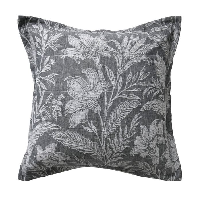 Bianca Maidstone Poly/Cotton European Square Pillowcase 65x65cm Grey