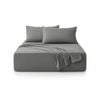 Hotel Comfort Super King Fitted Sheet Set 2000TC Ultra Soft Brushed Microfiber Bed Set (Gray)