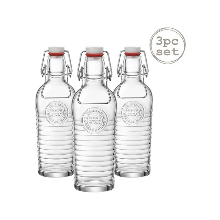 Bormioli Rocco 3 Piece Officina 1825 Swing Top Water Bottles Set