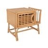 Breeze Kalila One Door Natural Rattan Bedside Table With Magazine Rack