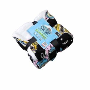 Snuggle Coral Fleece Throw With Sherpa Reverse 127 X 152 Cm Cool Dolls Black