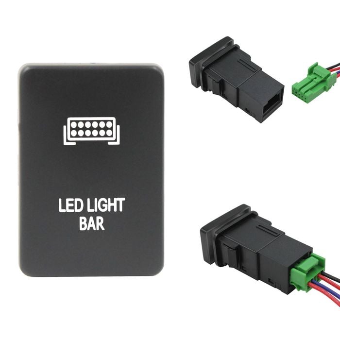Switch Boss Blue LED Push Switch for Mitsubishi Triton (MQ MR) Pajero (QE QF) - LED Light Bar