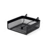 Classica Nero Mesh Napkin Square Holder Home Organiser 18.5x16cm Black