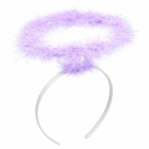 ANGEL HEADBAND Fairy Halo Hair Hoop Costume Dress Up Party Violet Purple