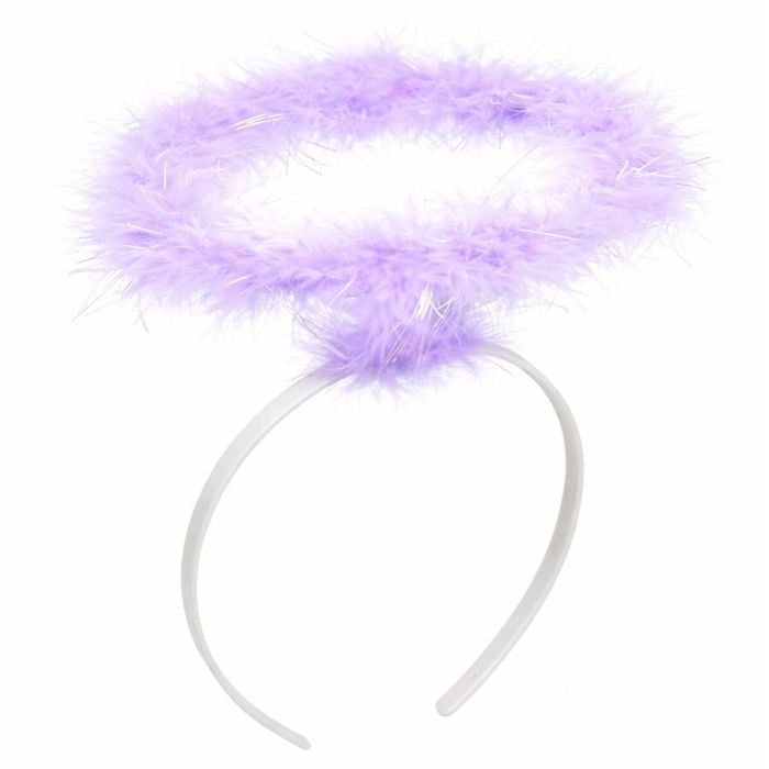 ANGEL HEADBAND Fairy Halo Hair Hoop Costume Dress Up Party Violet Purple