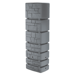 Maze 350L Smooth Grey Stone Tower Rainwater Tank