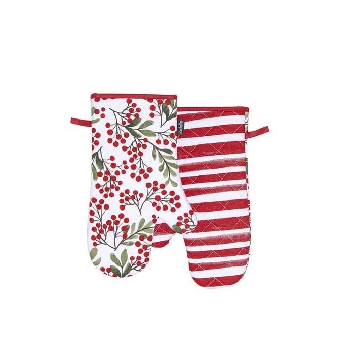 Ladelle Berry Berry Christmas Set of 2 Oven Mitts 18 x 33cm
