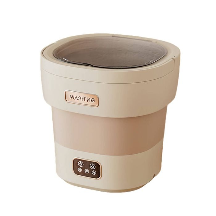 Catzon Portable Washing Machine 12L Foldable Large Capacity Mini Washer-Khaki