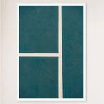 Galrie Stunning Tennis Court Fine Art Print Vibrant Tennis Lines Artwork, White Frame, 70 x 100cm (28 x 40inch)