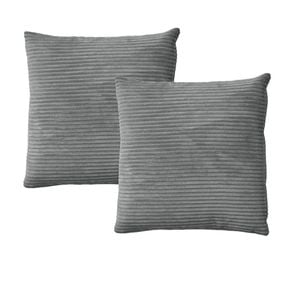 Alastairs Ruby Charcoal Pair of European Pillowcases 65 x 65 cm