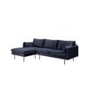 Modern Furniture AKEMI 3 Seater Sofa with Left Chaise - Blue