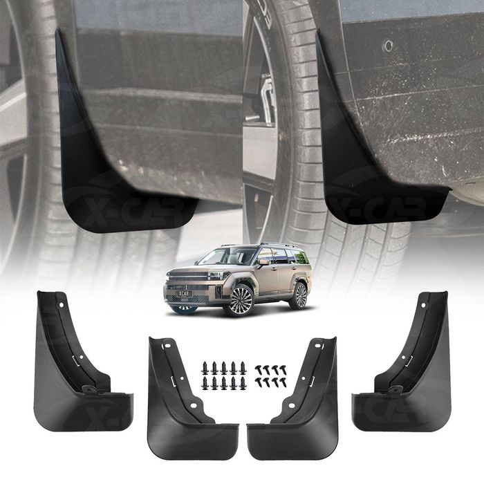 Mud Flaps Splash Guards For Hyundai Santafe Santa Fe 6/7 Seater 2024-onwards Mudguard Fender Front And Rear Set Of 4