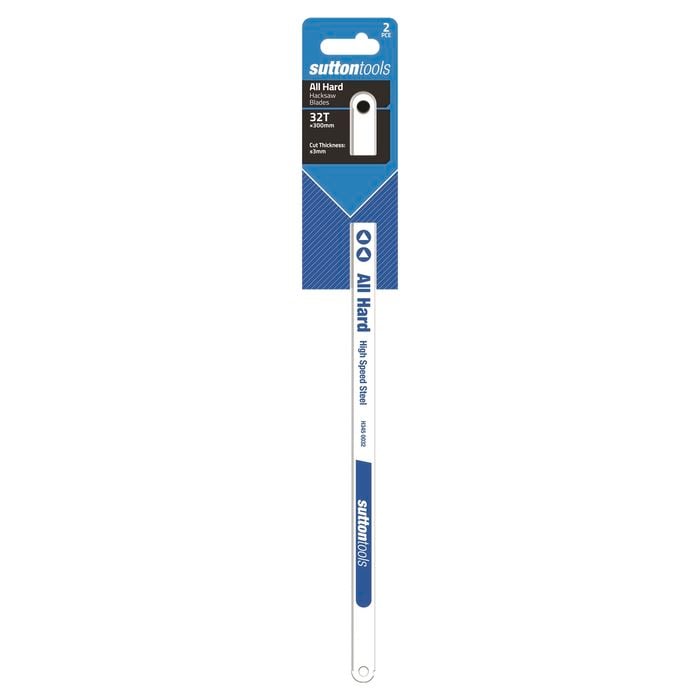 Sutton Tools 300mm 32 TPI All Hard Hacksaw Blade - 2 Pack