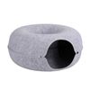 i.Pet Cat Bed with Cat Tunnel 60x28CM Donut Bed Felt Cave Hideaway Detachable Grey