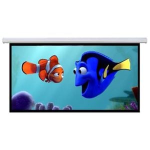 90" Inch Motorised Retractable 16:9 Projector Screen with Remote Control
