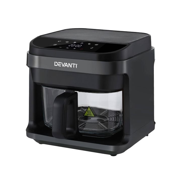 Devanti Air Fryer 5.5L Touch Control Electric Cooker Black