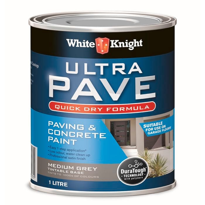 White Knight 1L Medium Grey Ultra Pave Quick Dry Paving Paint