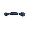3+2+1 Seater Blue Colour Fabric Sofa Set
