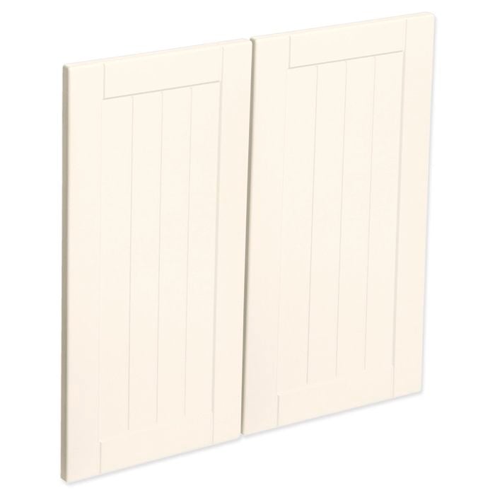 Kaboodle 600mm Antique White Country Rangehood Cabinet Doors - 2 Pack - Antique White 600mm