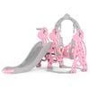 Ufurniture Kids Slide and Swing Set 4 in-1 Pink